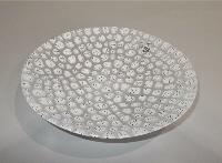 Glass Murrine Plate White